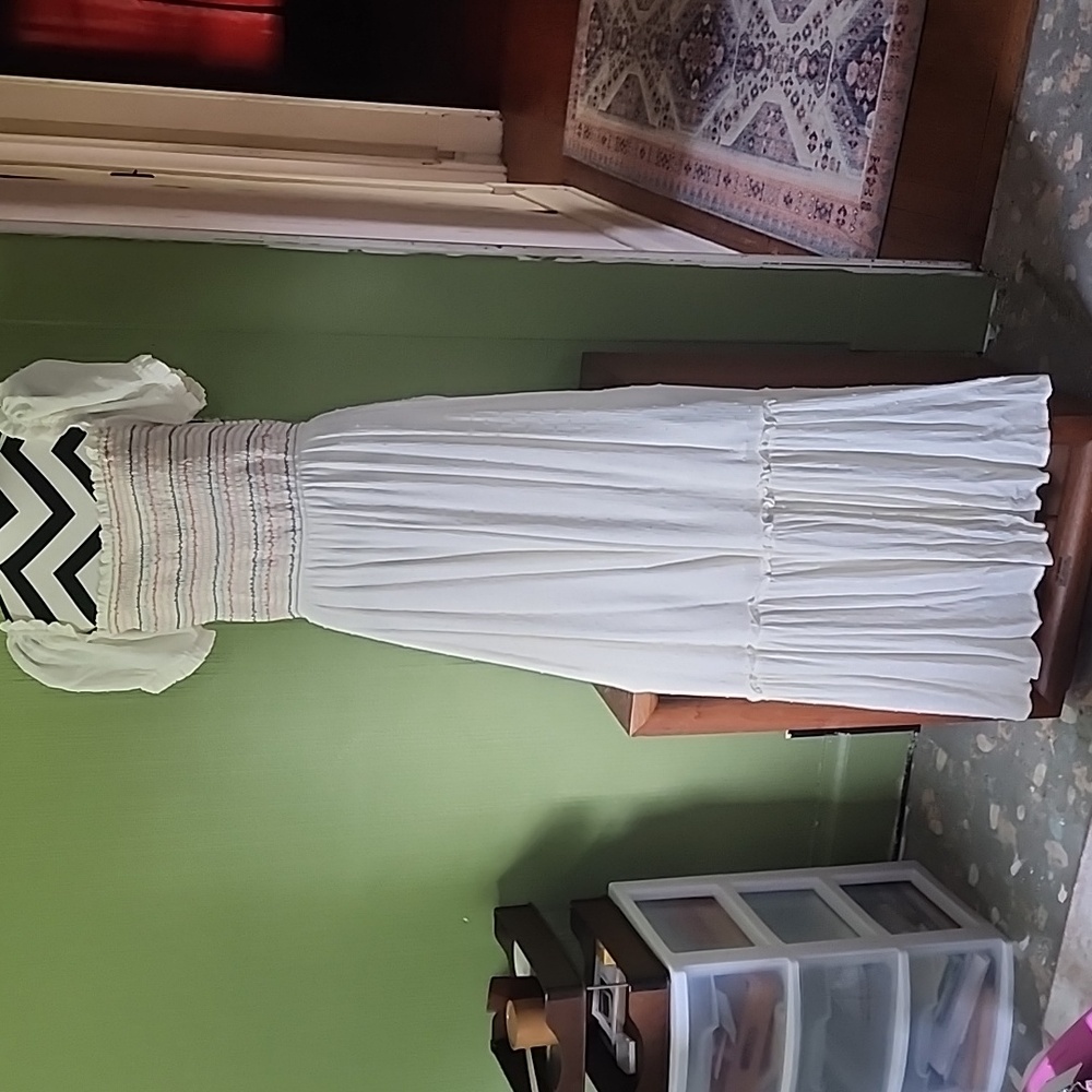 Three Bird Nest White Maxi Dress